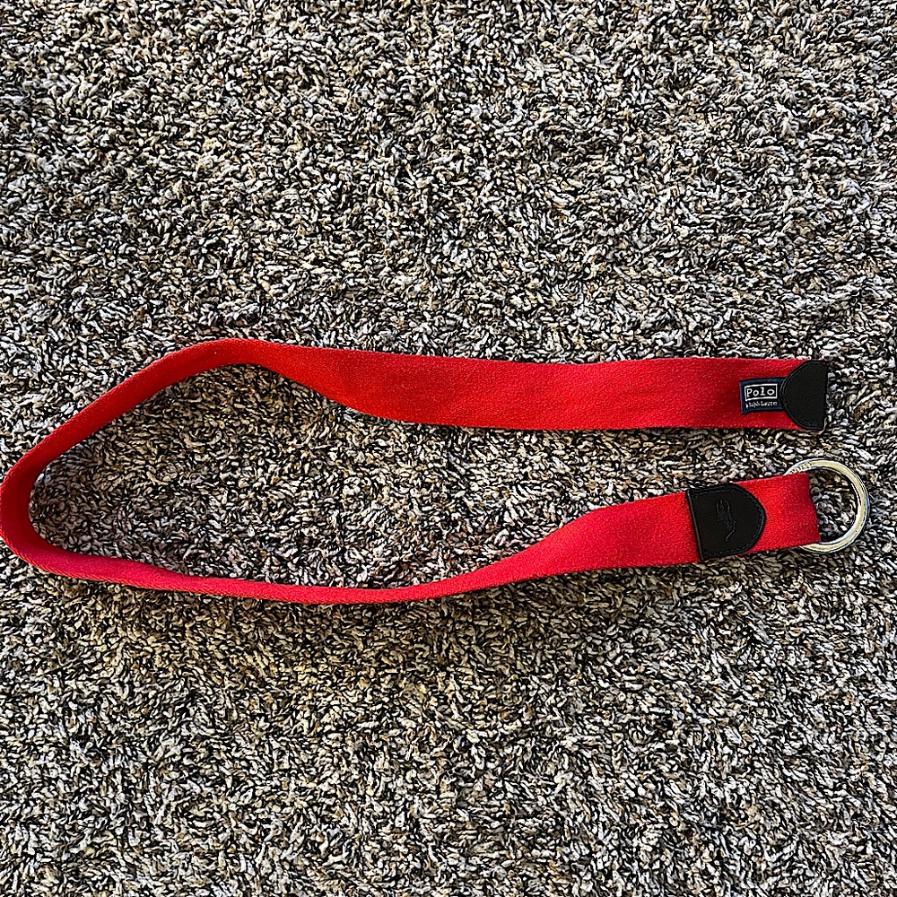 Polo Ralph Lauren Color Red Adjustable Belt